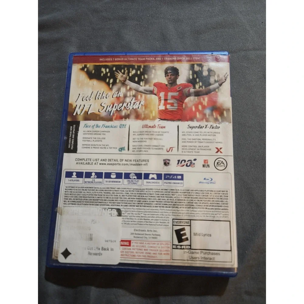 Madden NFL 20 Superstar Edition Sony PlayStation 4 PS4 EA‎ Sports Football Game